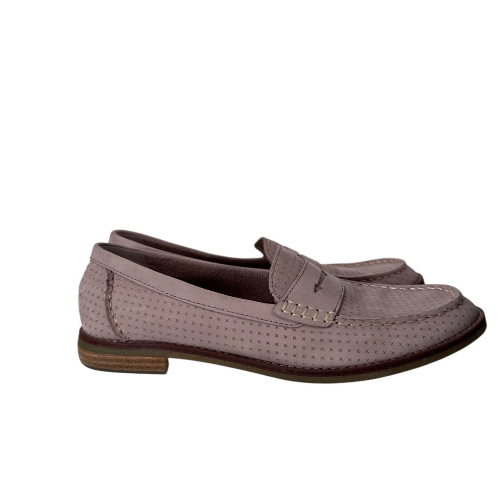 Sperry Pale Pink Perforated Slip On Loafers Women 9.5